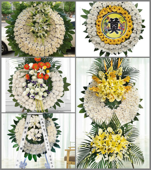 浙江省宁波江北区文教街道花圈速递